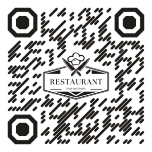 QR-kode der åbner et digitalt menukort og online QR-menu